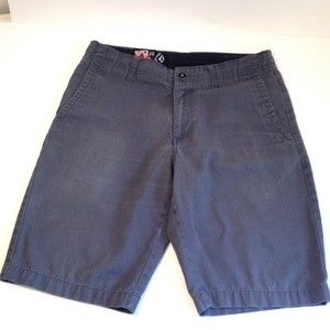 Mens Genuine Volcom Shorts Gray Blue Chino Khaki Lightweight Size 30-32